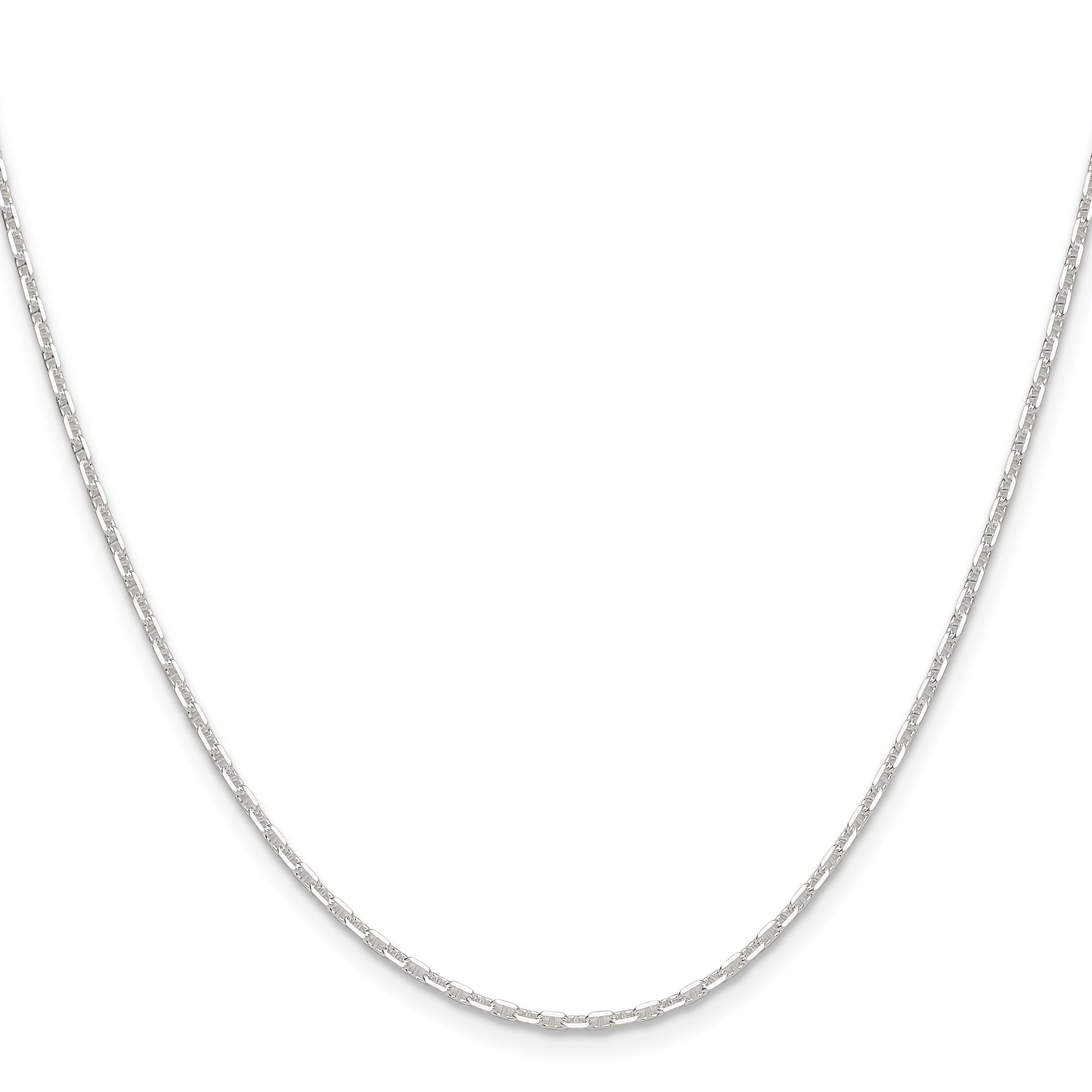 Sterling Silver Polished and D/C 1.75mm Mariner Link Chain