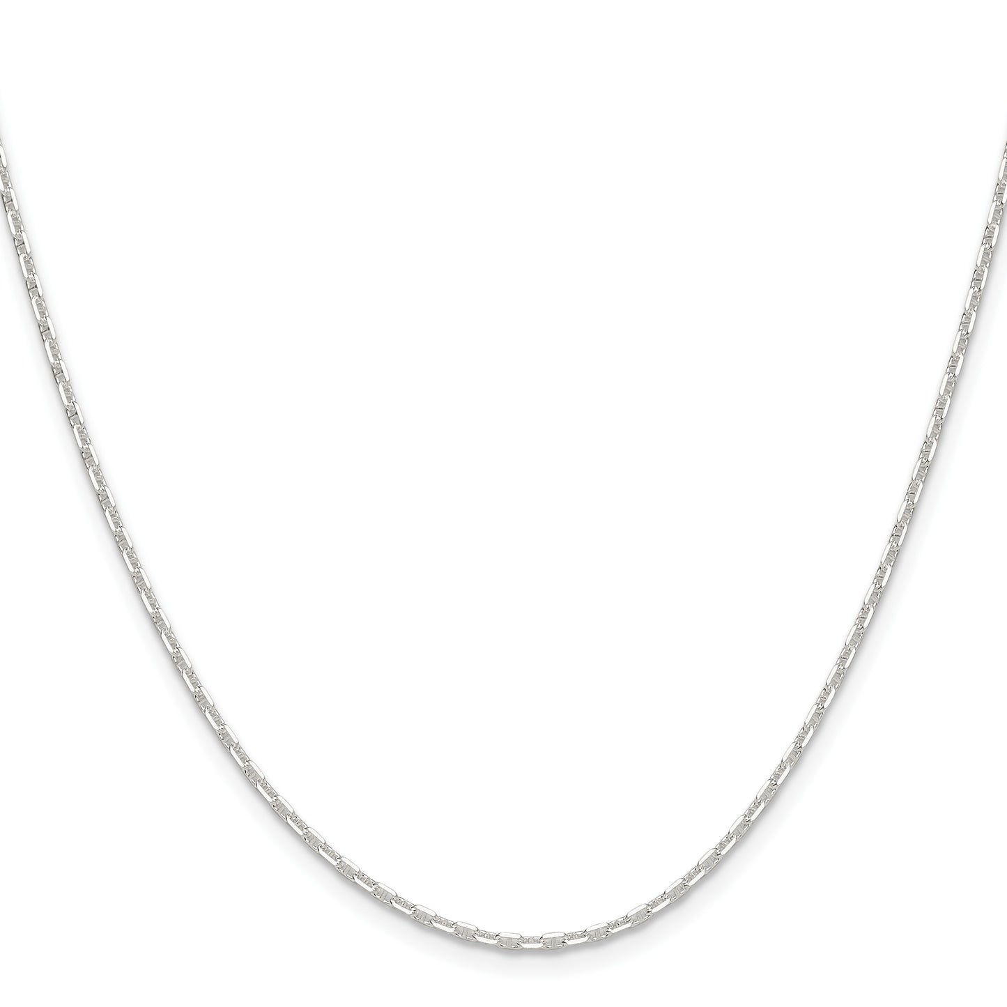 Sterling Silver Polished and D/C 1.75mm Mariner Link Chain