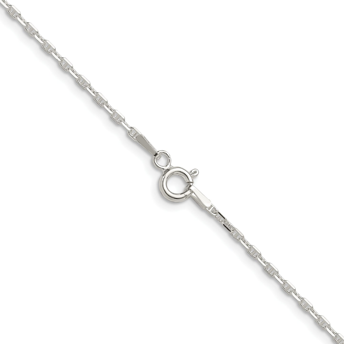 Sterling Silver Polished and D/C 1.75mm Mariner Link Chain