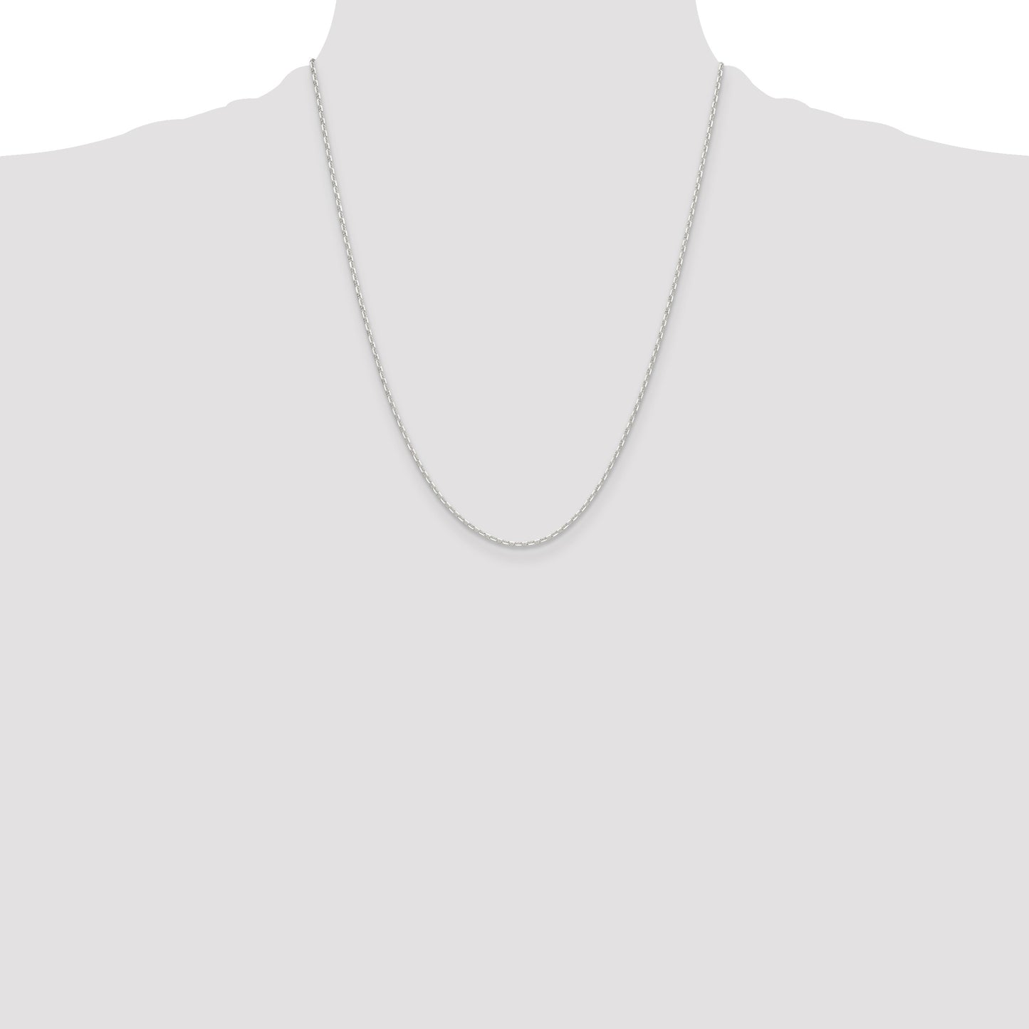 Sterling Silver Polished and D/C 1.75mm Mariner Link Chain