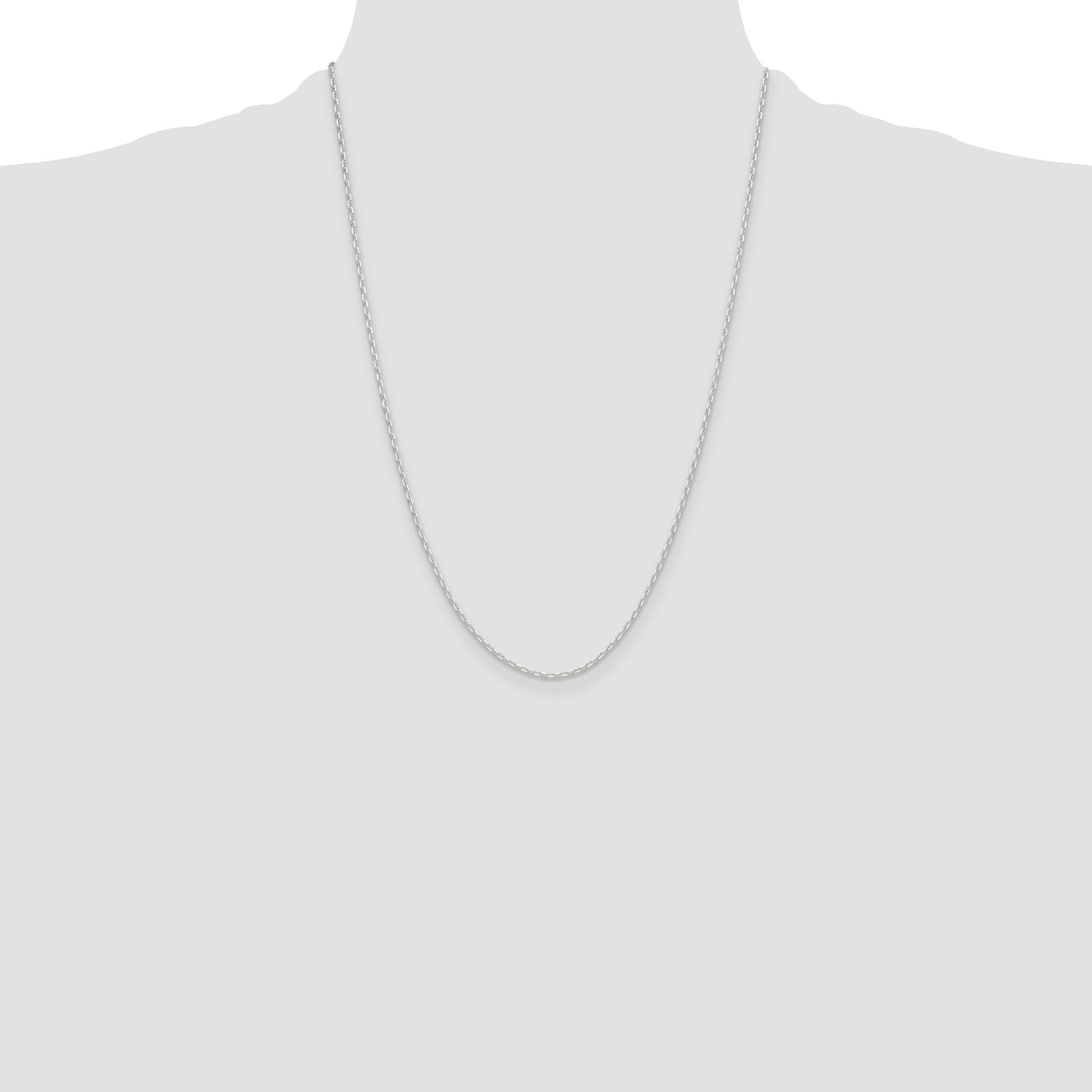 Sterling Silver Polished and D/C 1.75mm Mariner Link Chain