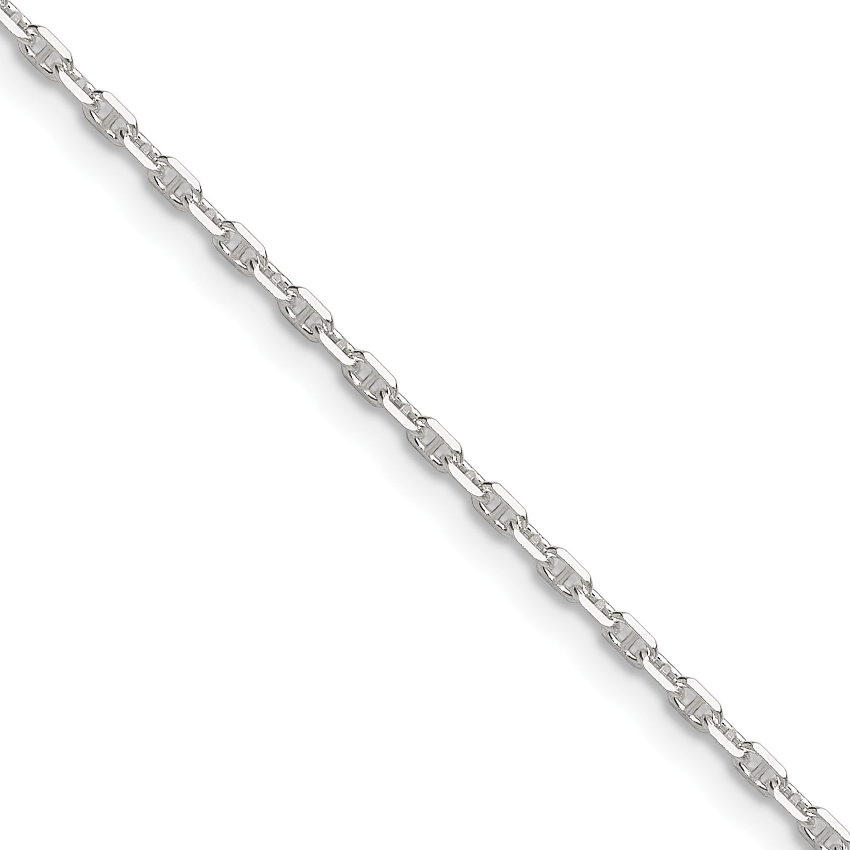 Sterling Silver Polished and D/C 1.75mm Mariner Link Chain