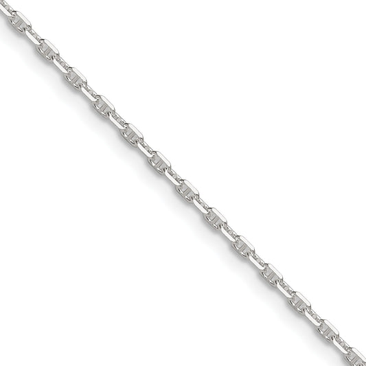 Sterling Silver Polished and D/C 1.75mm Mariner Link Chain
