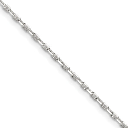 Sterling Silver Polished and D/C 1.75mm Mariner Link Chain