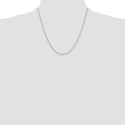 Sterling Silver Polished and D/C 2mm Mariner Link Chain