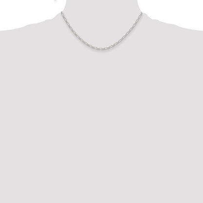 Sterling Silver Polished and D/C 3mm Mariner Link Chain