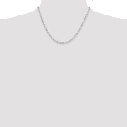 Sterling Silver Polished and D/C 3mm Mariner Link Chain