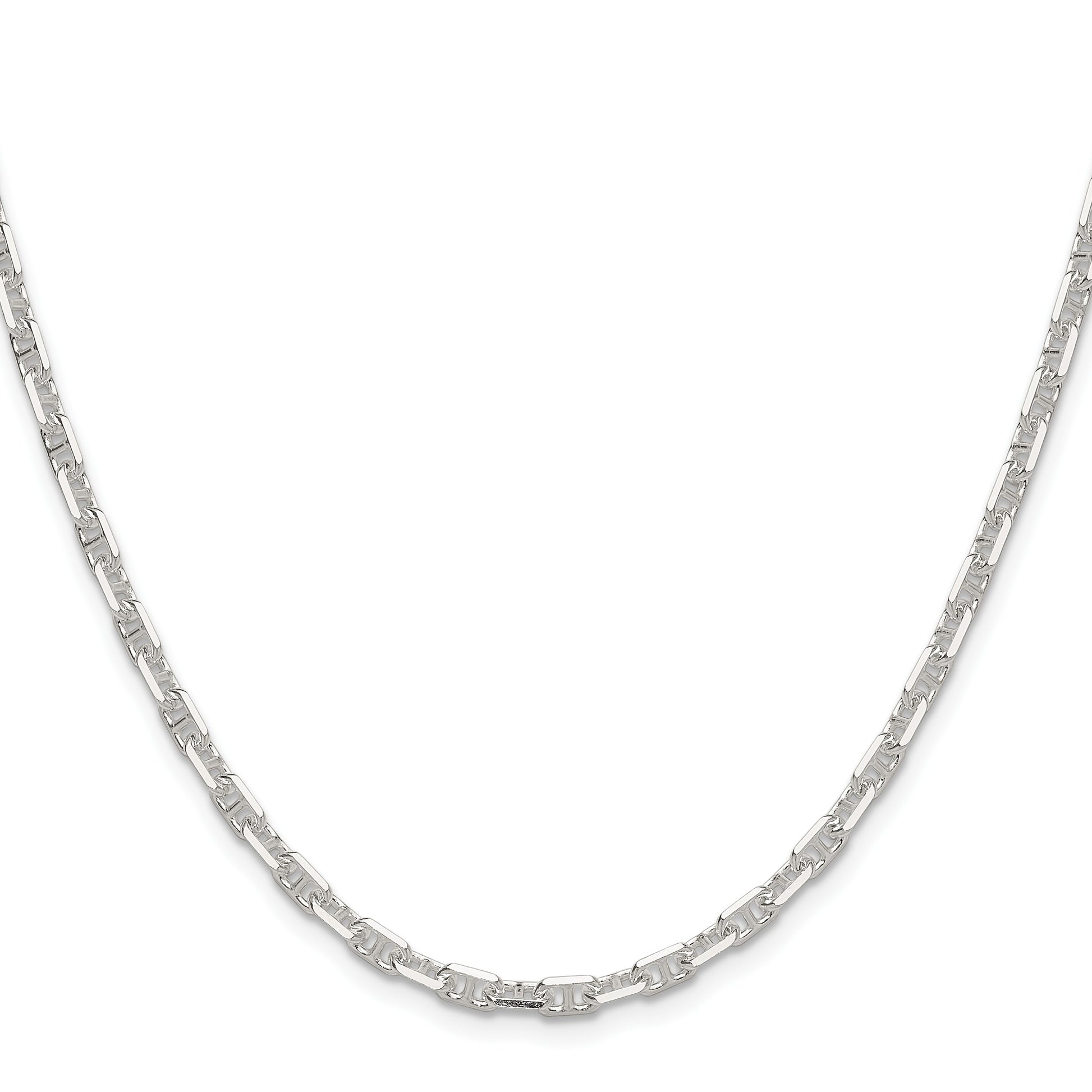 Sterling Silver Polished and D/C 3.75mm Mariner Link Chain