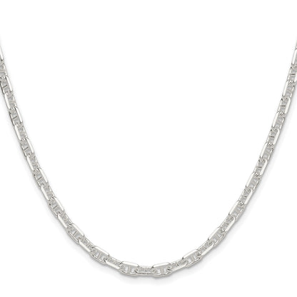 Sterling Silver Polished and D/C 4.75mm Mariner Link Chain