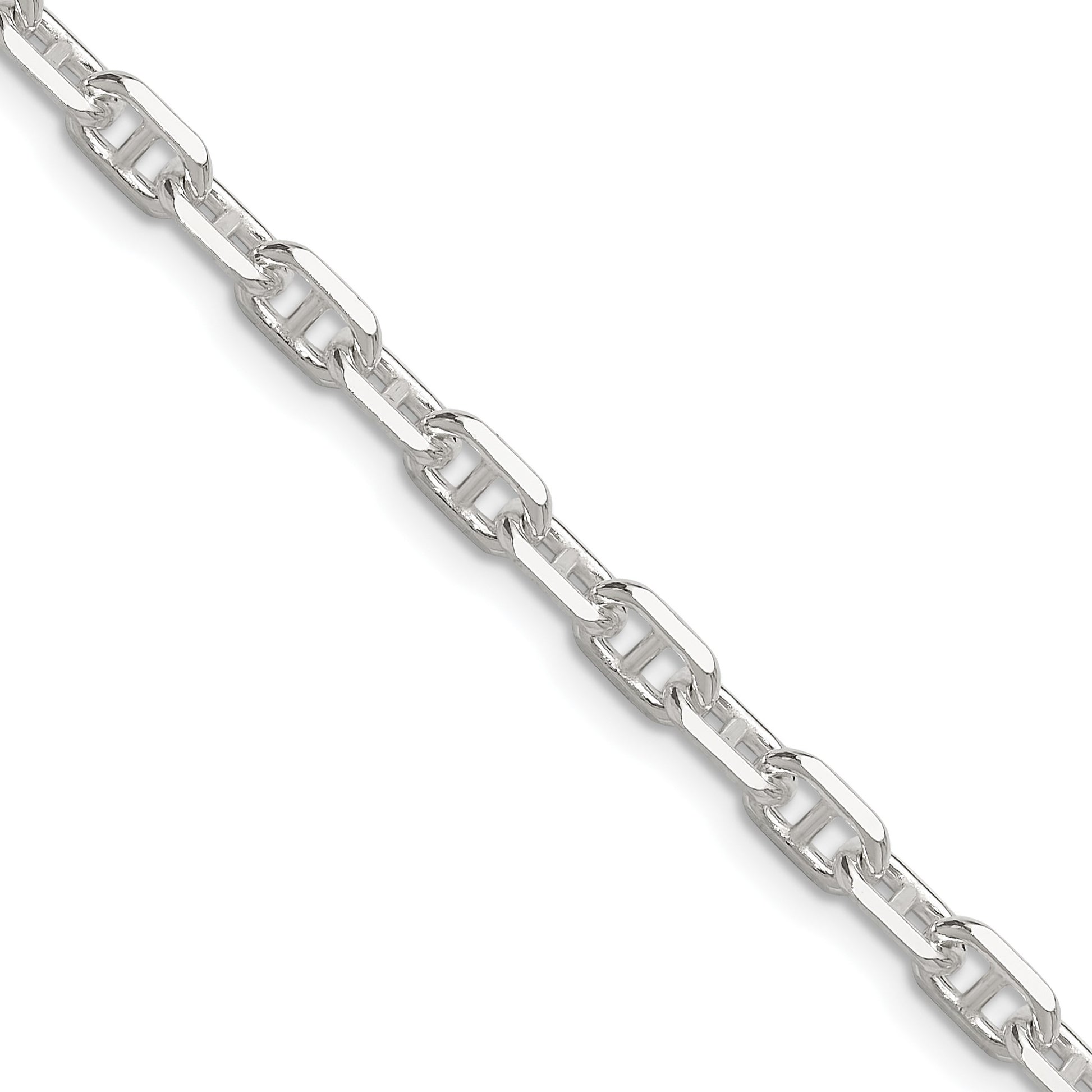 Sterling Silver Polished and D/C 4.75mm Mariner Link Chain