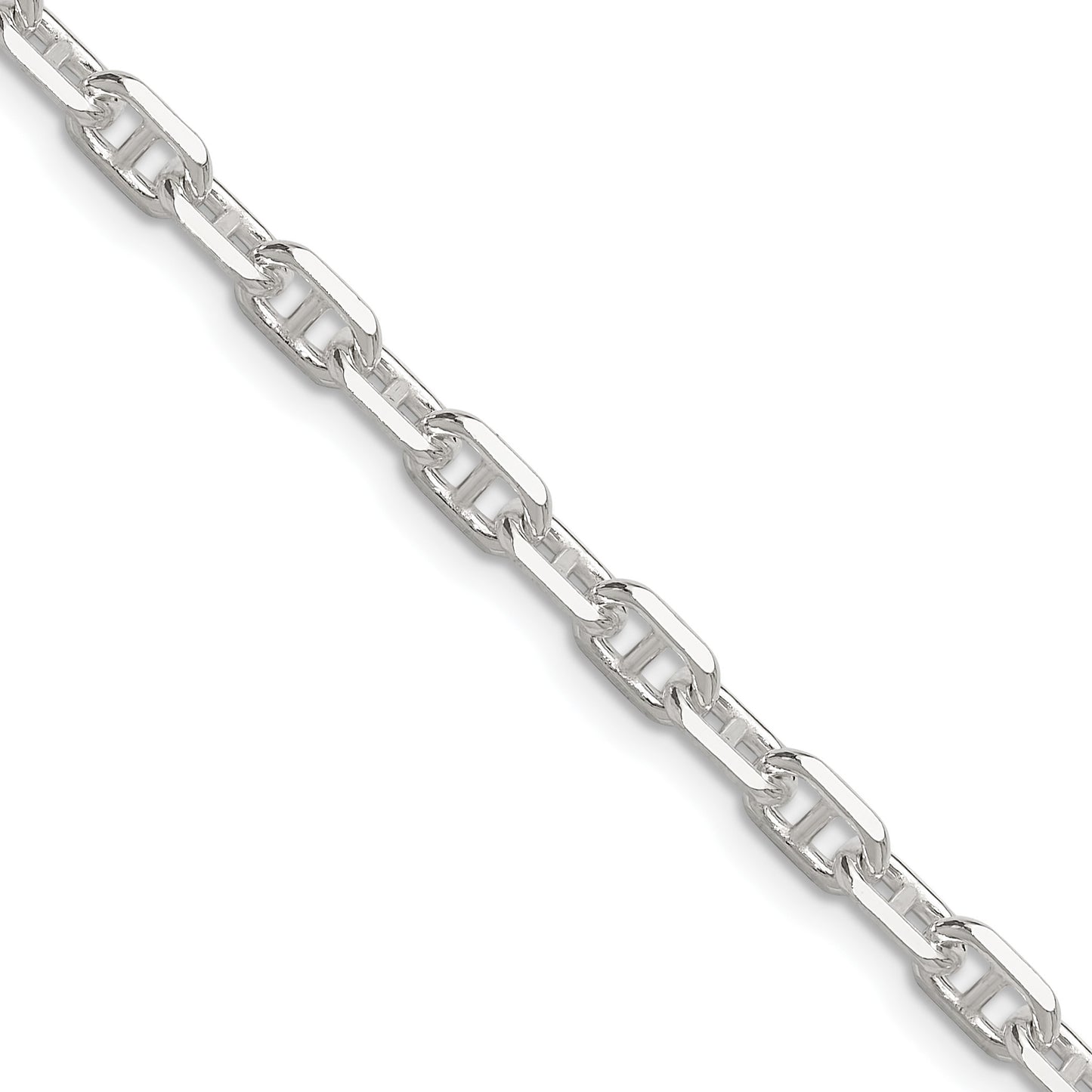 Sterling Silver Polished and D/C 4.75mm Mariner Link Chain