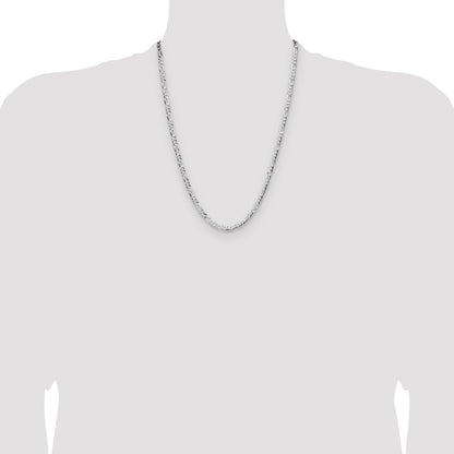 Sterling Silver 4.0mm Lightweight Flat Figaro Chain