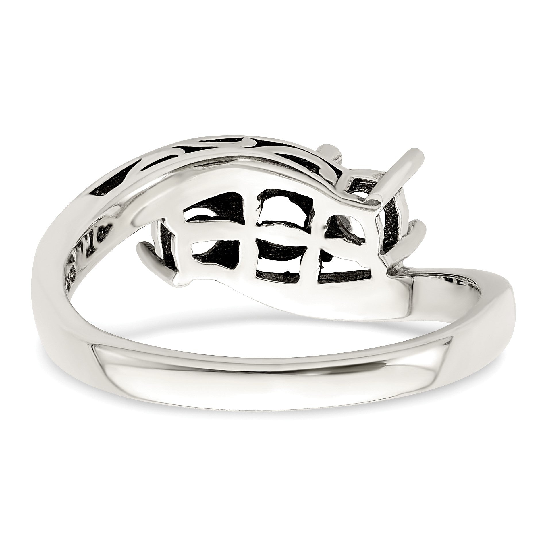 Sterling Silver Antiqued w/14k 3-stone Mother's Ring Mounting