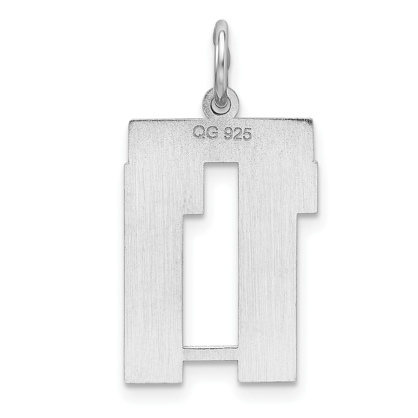 Sterling/Silver Rhodium-plated Polished Number 11 Charm