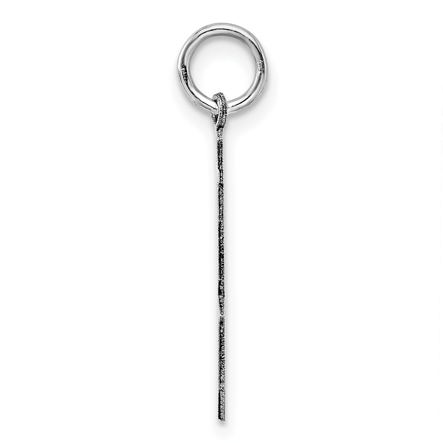 Sterling/Silver Rhodium-plated Polished Number 18 Charm