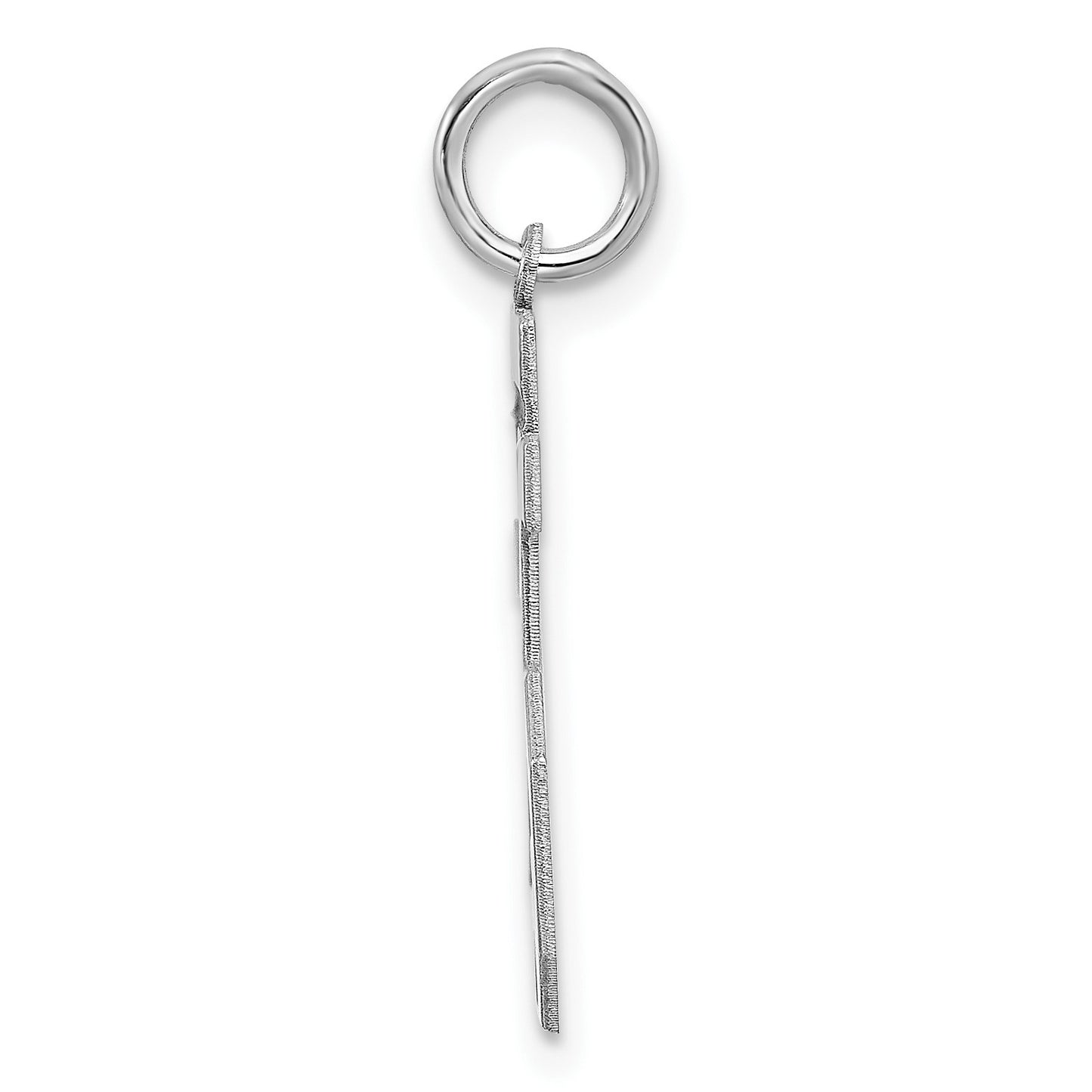 Sterling/Silver Rhodium-plated Polished Number 25 Charm
