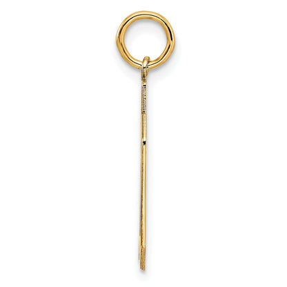 Sterling Silver Gold-plated Medium Polished Number 30 Charm