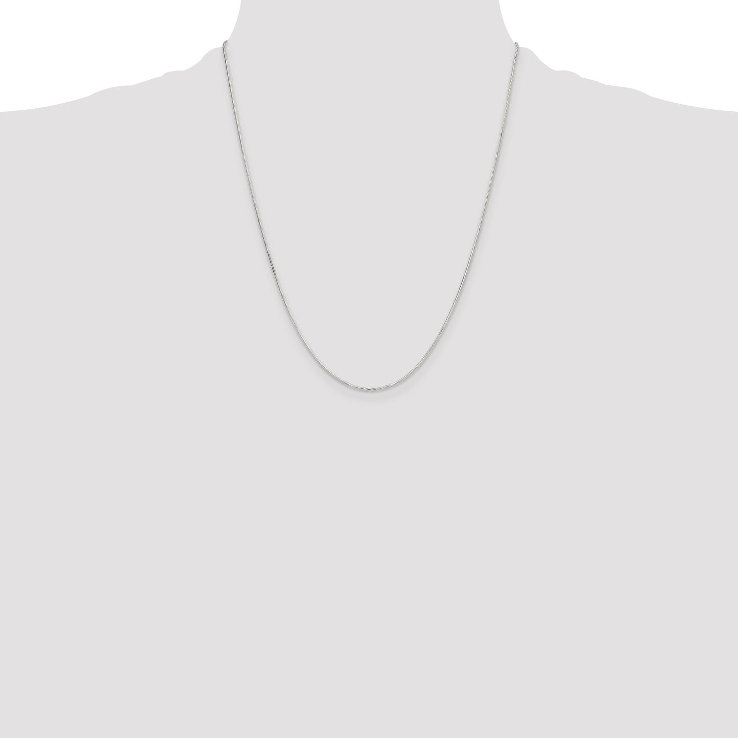 Sterling Silver Polished .90mm Octagonal Snake Chain