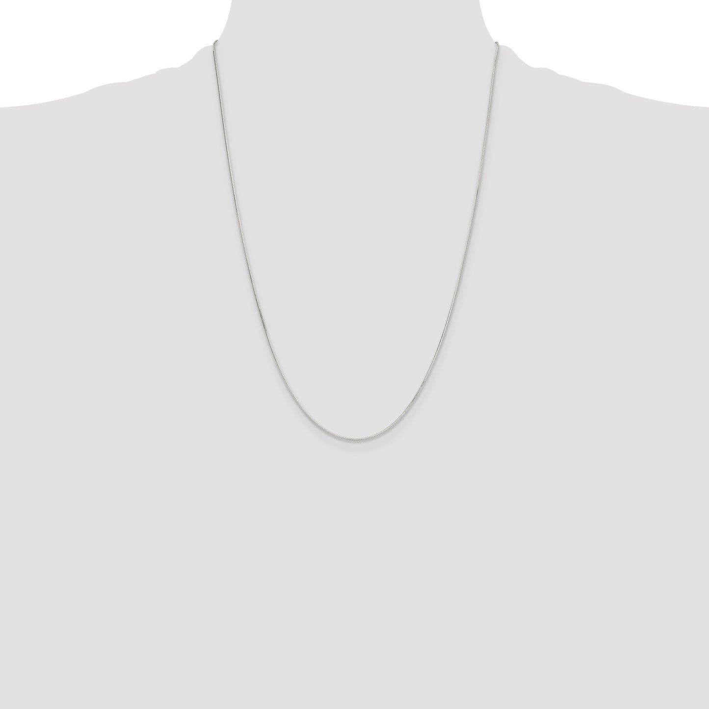 Sterling Silver Polished .90mm Octagonal Snake Chain