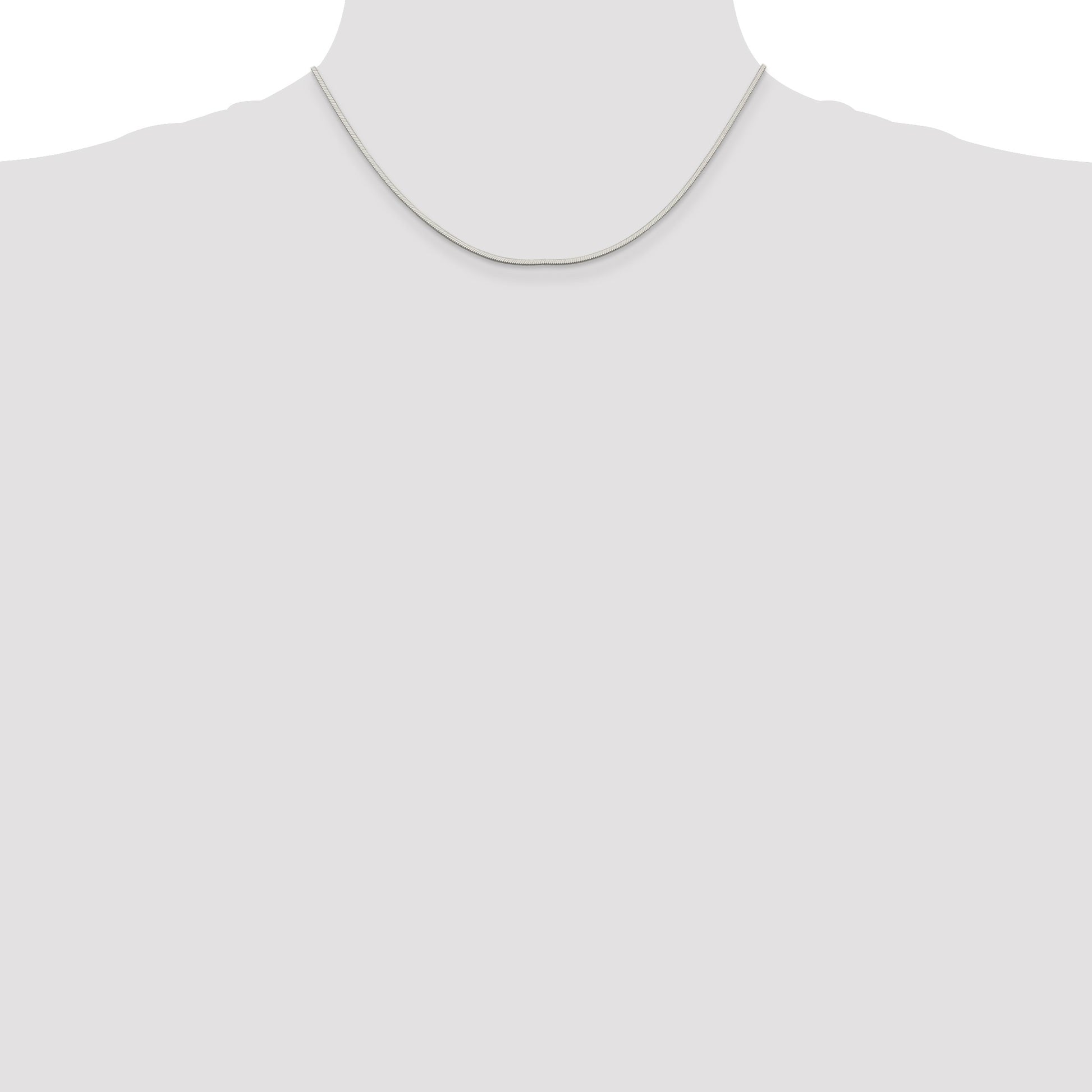 Sterling Silver 1.35mm Octagonal Snake Chain