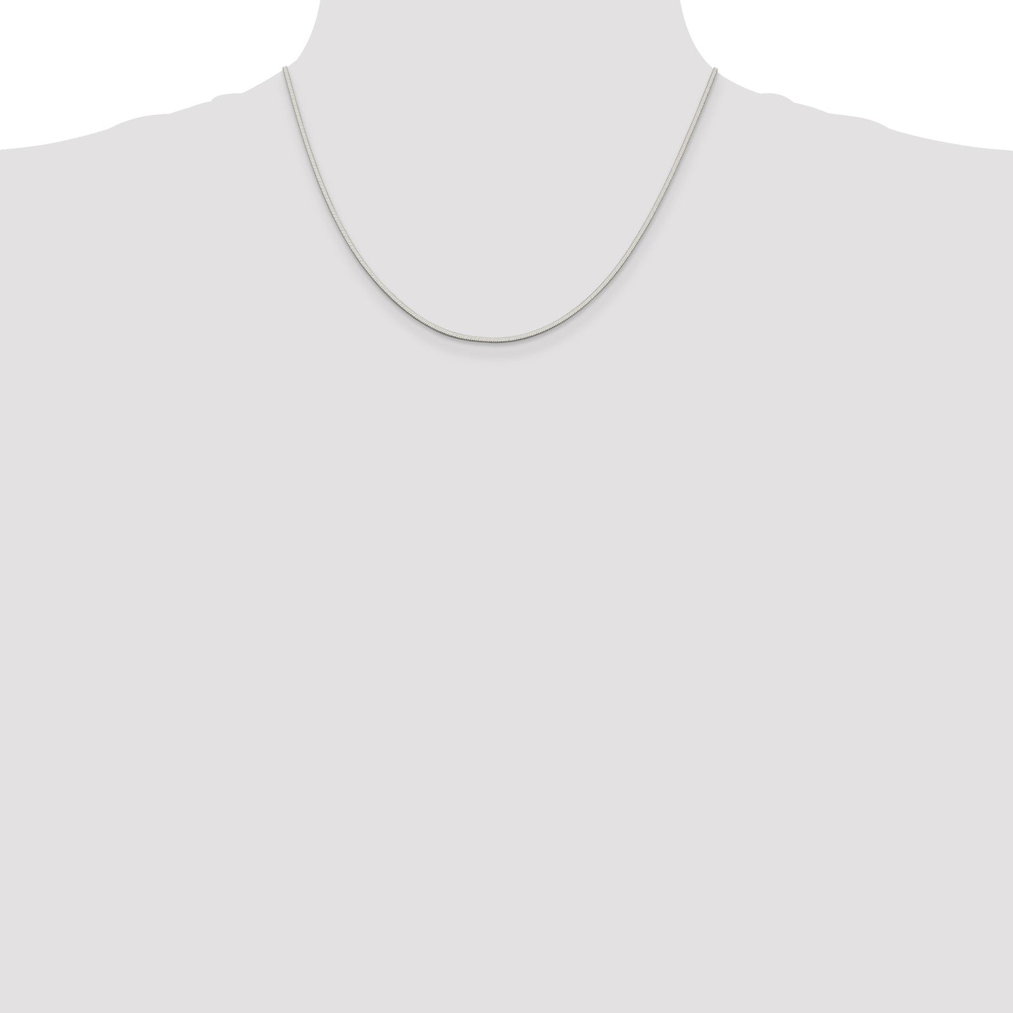 Sterling Silver 1.35mm Octagonal Snake Chain