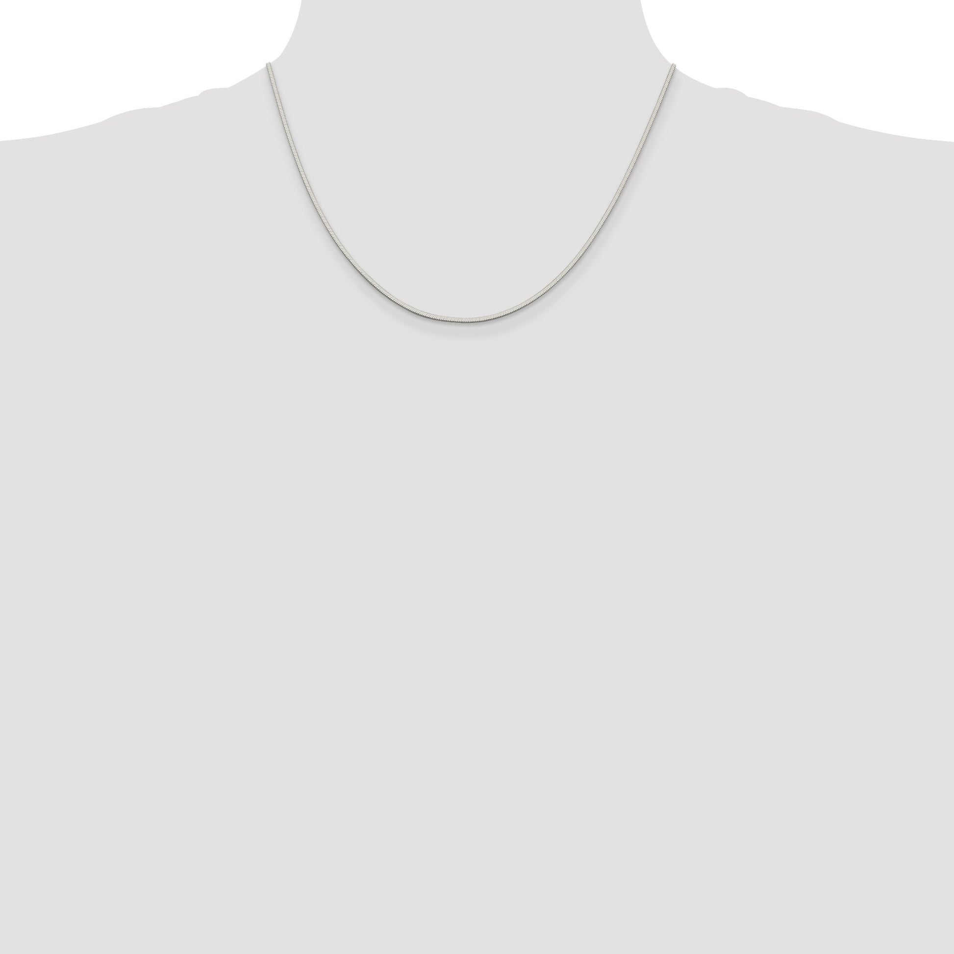 Sterling Silver 1.35mm Octagonal Snake Chain