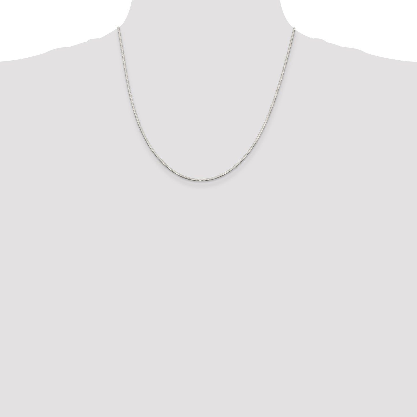 Sterling Silver 1.35mm Octagonal Snake Chain