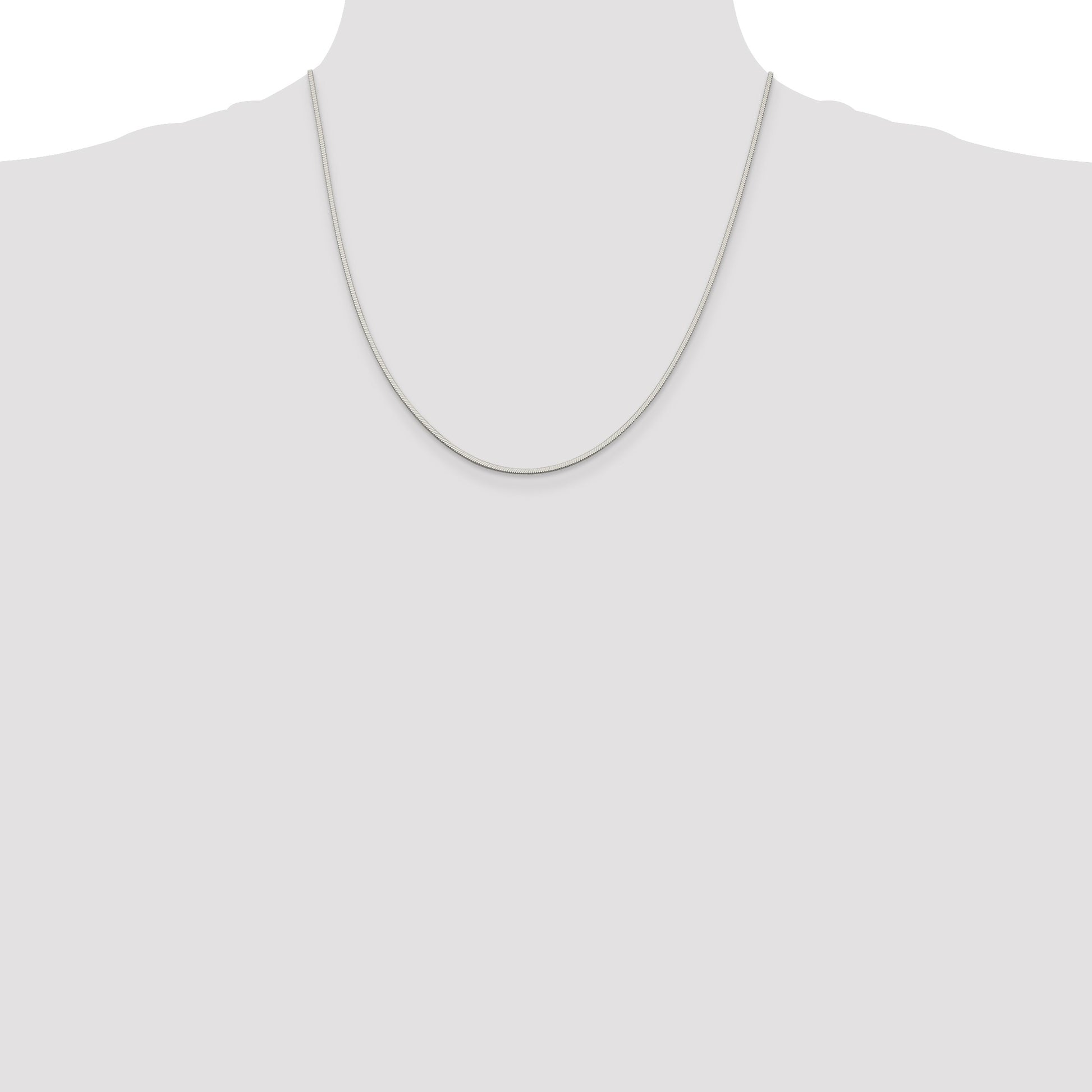Sterling Silver 1.35mm Octagonal Snake Chain