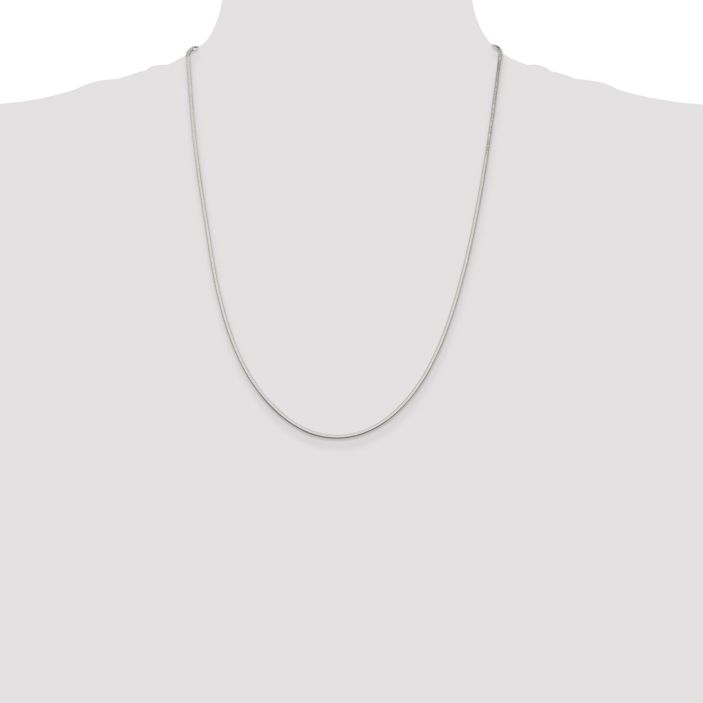 Sterling Silver 1.35mm Octagonal Snake Chain