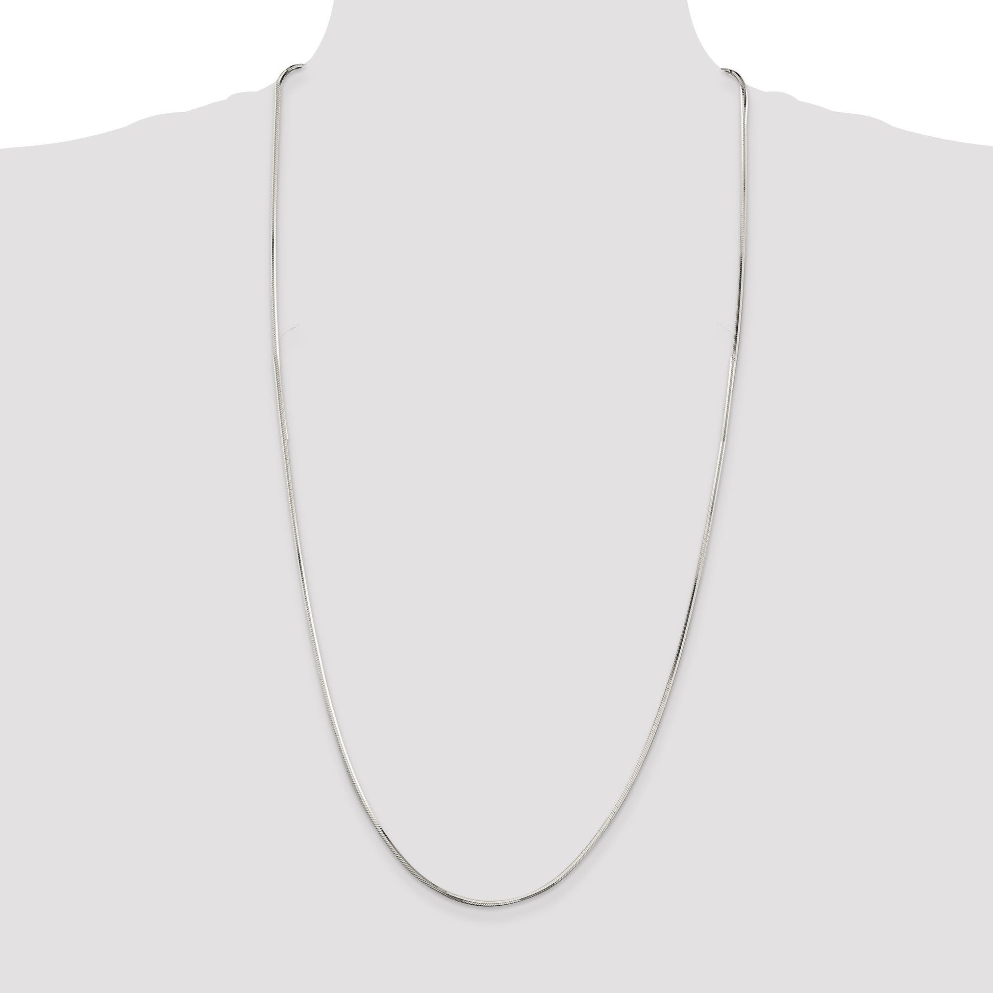 Sterling Silver 1.65mm Octagonal Snake Chain