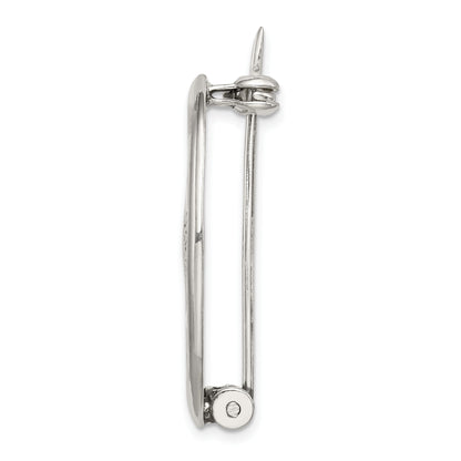 Sterling Silver Antiqued Claddagh Pin