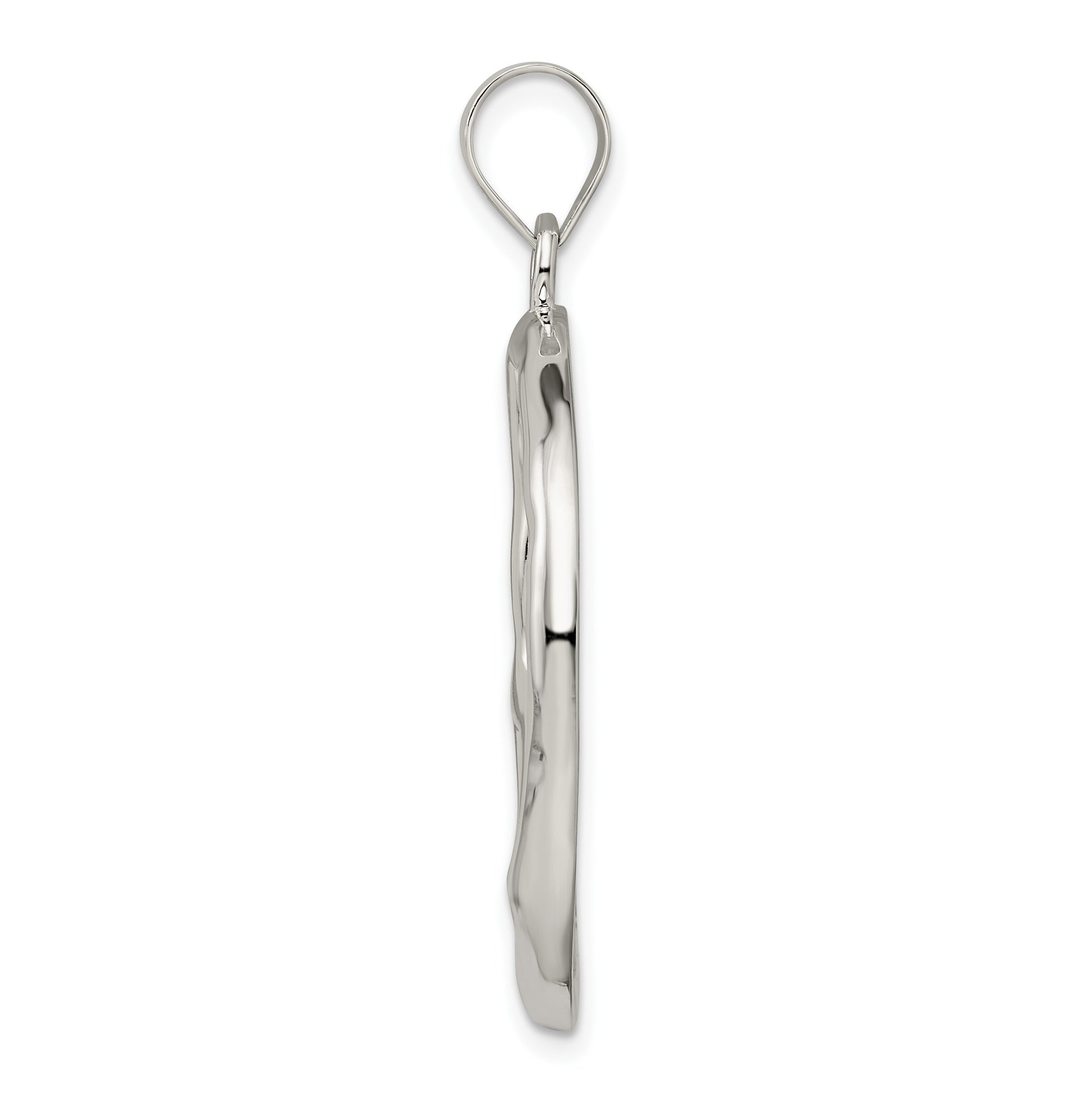 Sterling Silver Polished Peace Pendant
