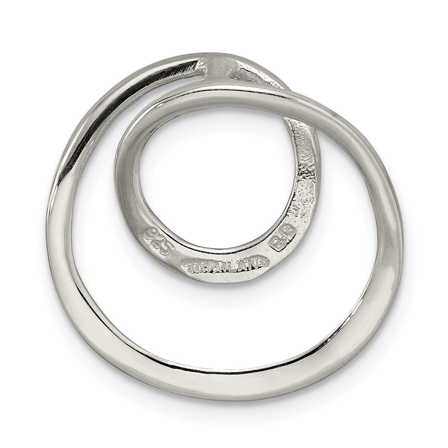 Sterling Silver Polished Circle Chain Slide