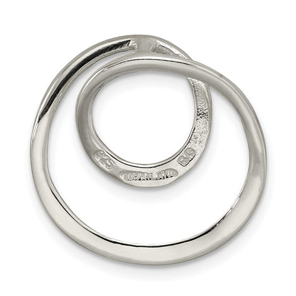 Sterling Silver Polished Circle Chain Slide