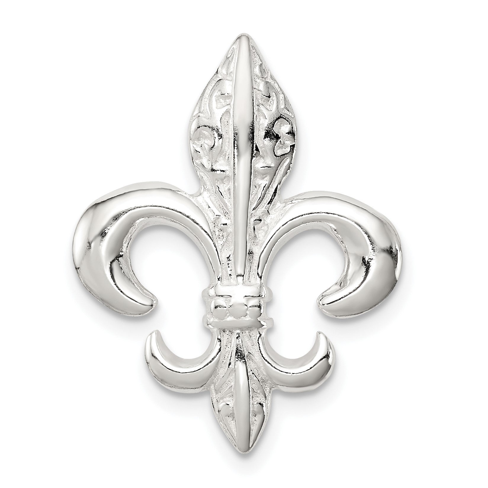 Sterling Silver Fleur De Lis Slide