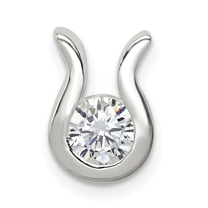 Sterling Silver CZ Chain Slide