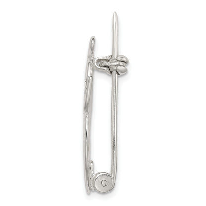 Sterling Silver Angel Kneeling in Prayer Pin