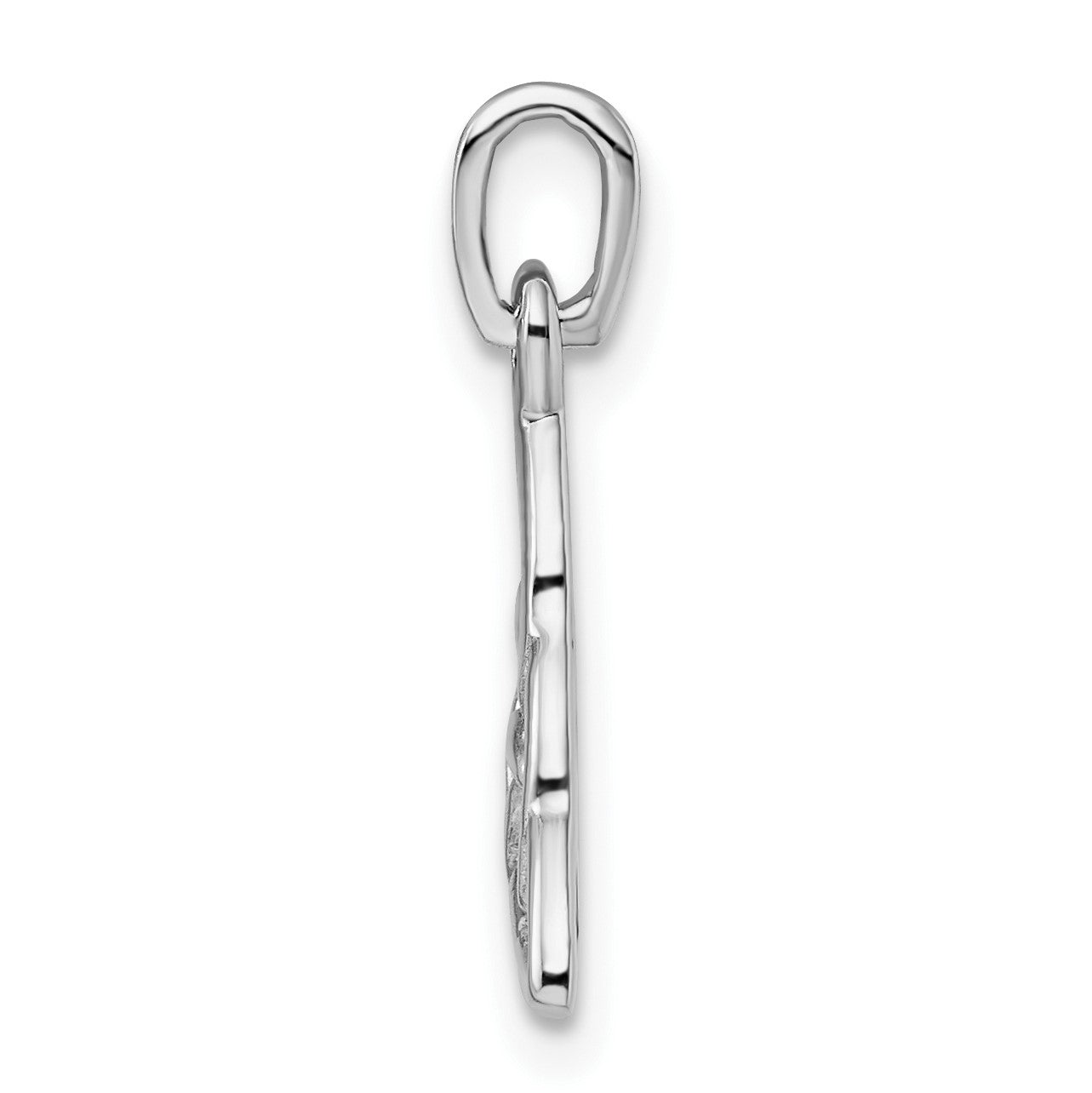 Sterling Silver Rhodium-plated Polished Trinity Knot Pendant
