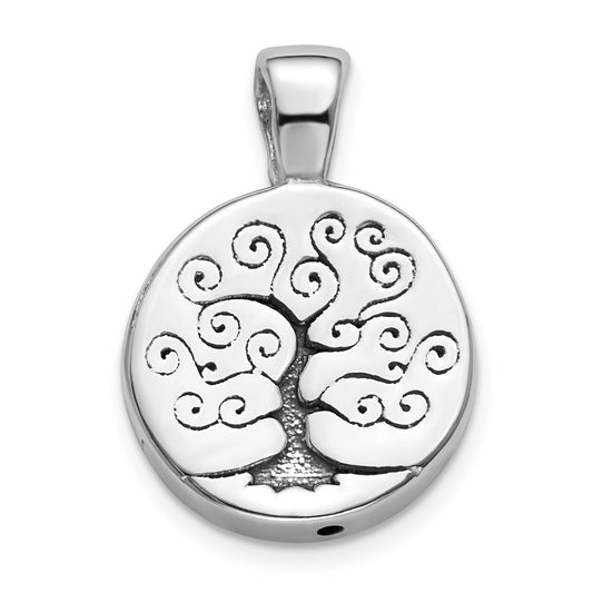 Sterling Silver Antiqued Tree Pendant