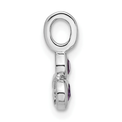 Sterling Silver Rhodium-plated Amethyst Pendant