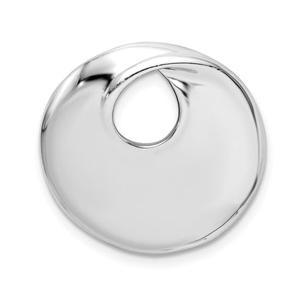 Sterling Silver Rhodium-platedCircle Slide