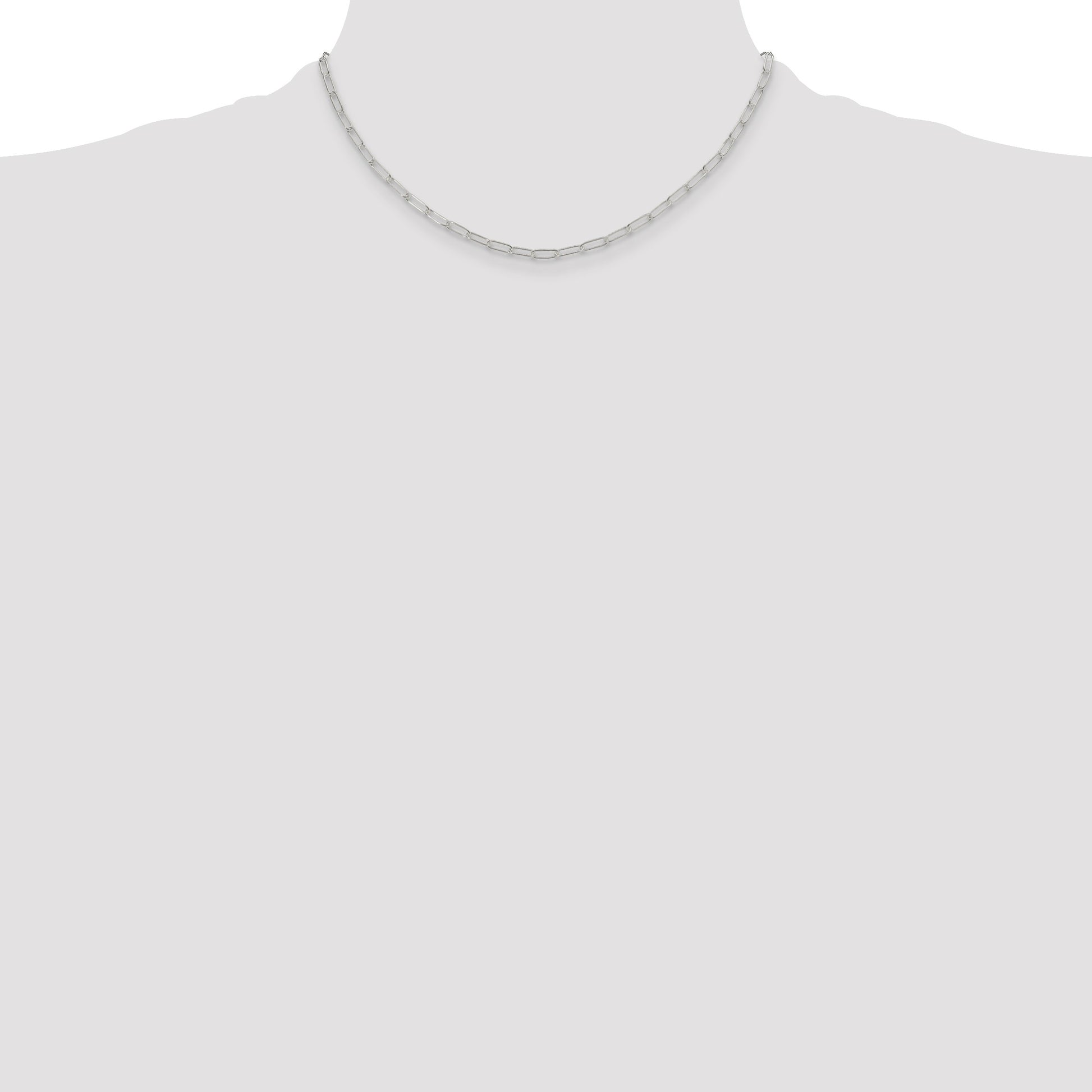 Sterling Silver Polished 2.9mm Paperclip Chain