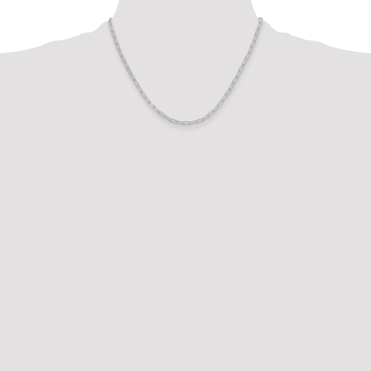 Sterling Silver Polished 2.9mm Paperclip Chain