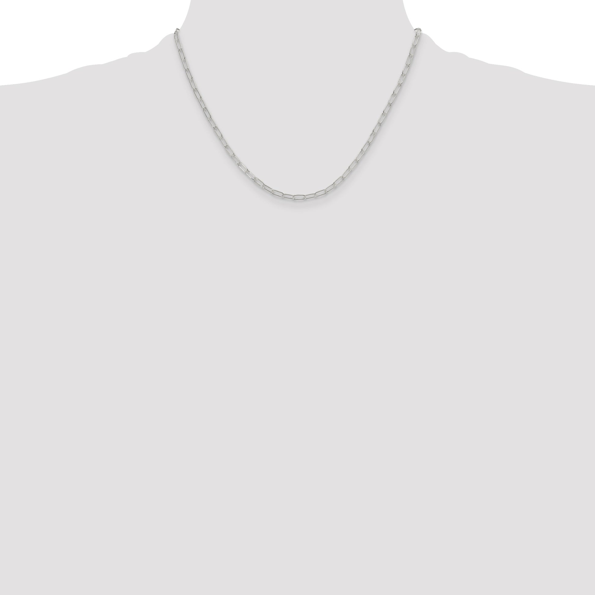 Sterling Silver Polished 2.9mm Paperclip Chain