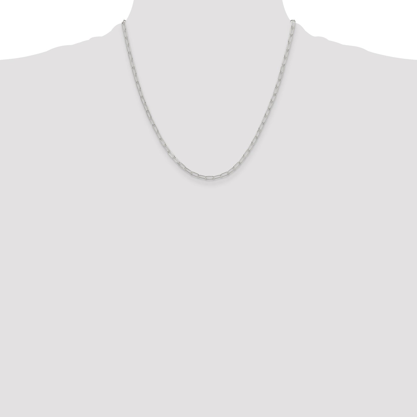 Sterling Silver Polished 2.9mm Paperclip Chain