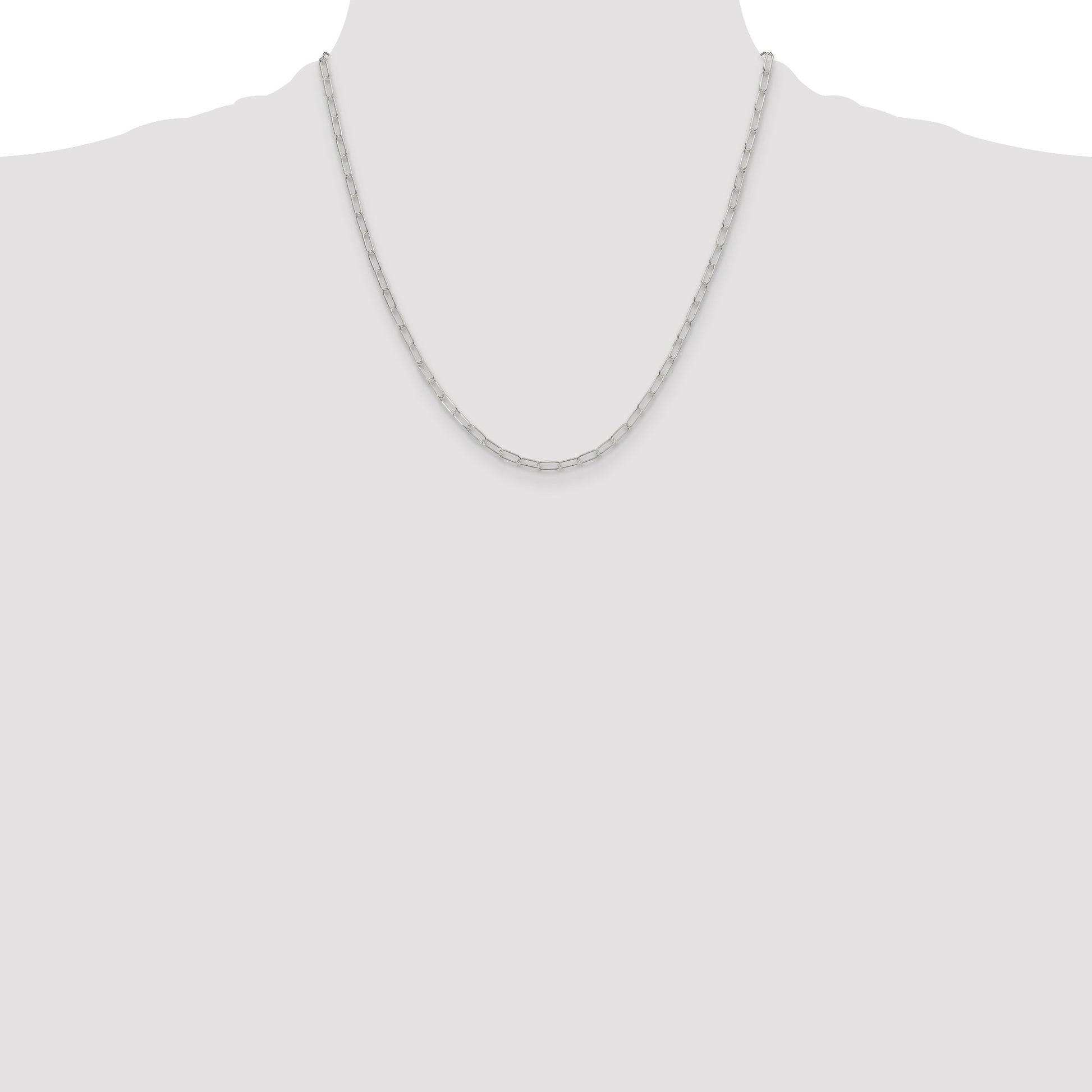 Sterling Silver Polished 2.9mm Paperclip Chain
