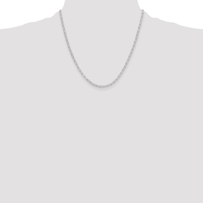 Sterling Silver Polished 2.9mm Paperclip Chain