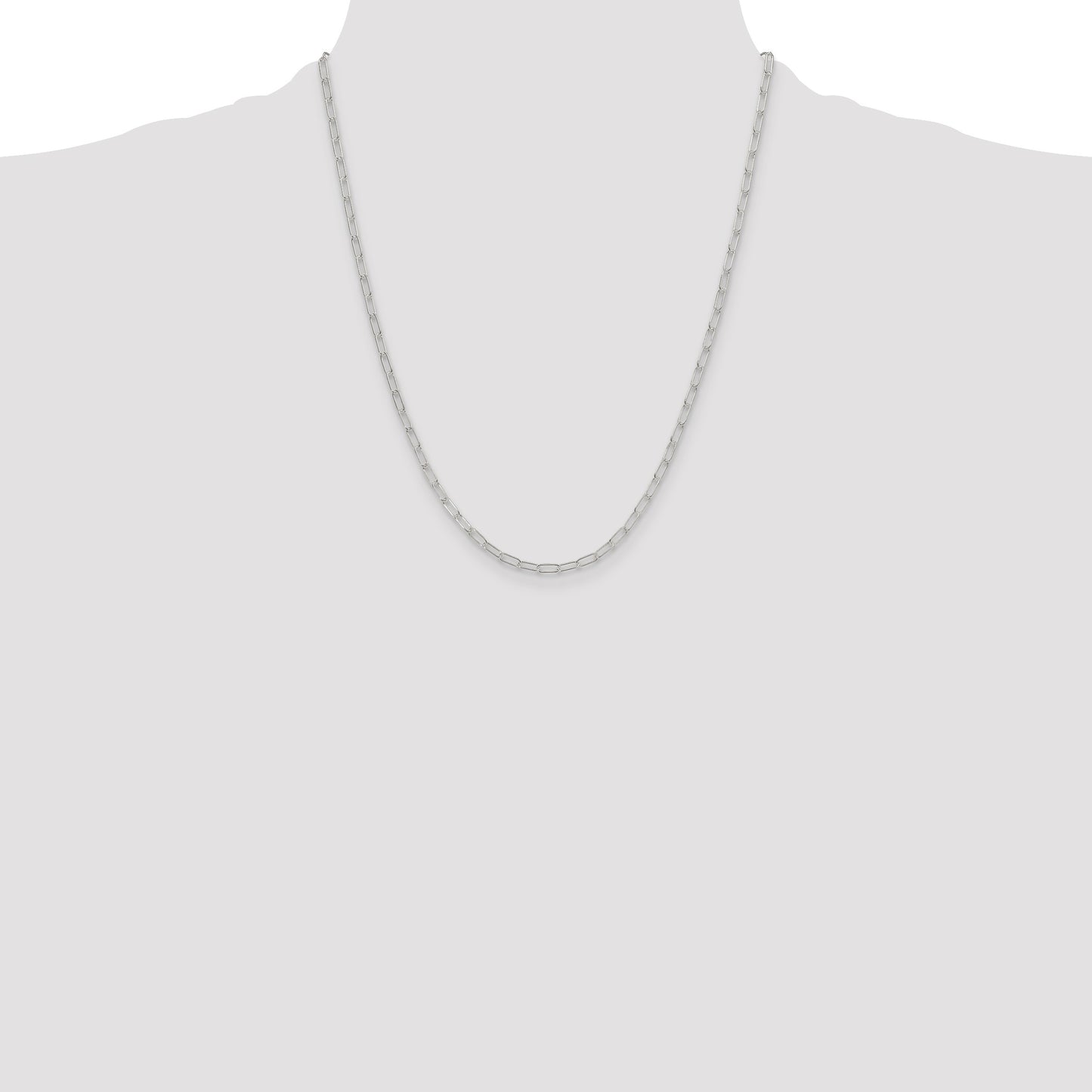Sterling Silver Polished 2.9mm Paperclip Chain