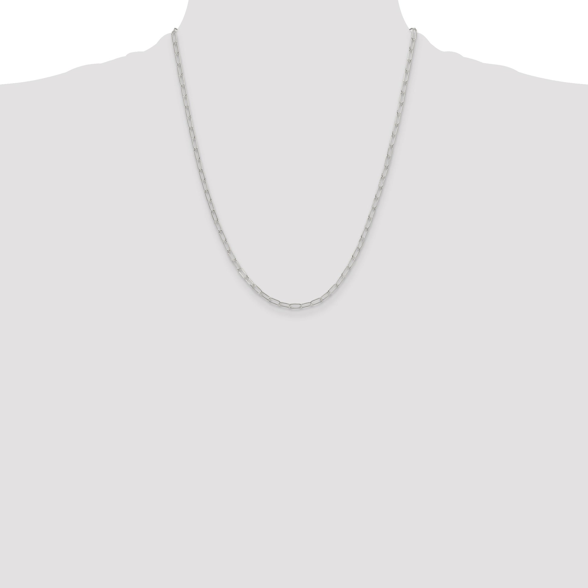 Sterling Silver Polished 2.9mm Paperclip Chain