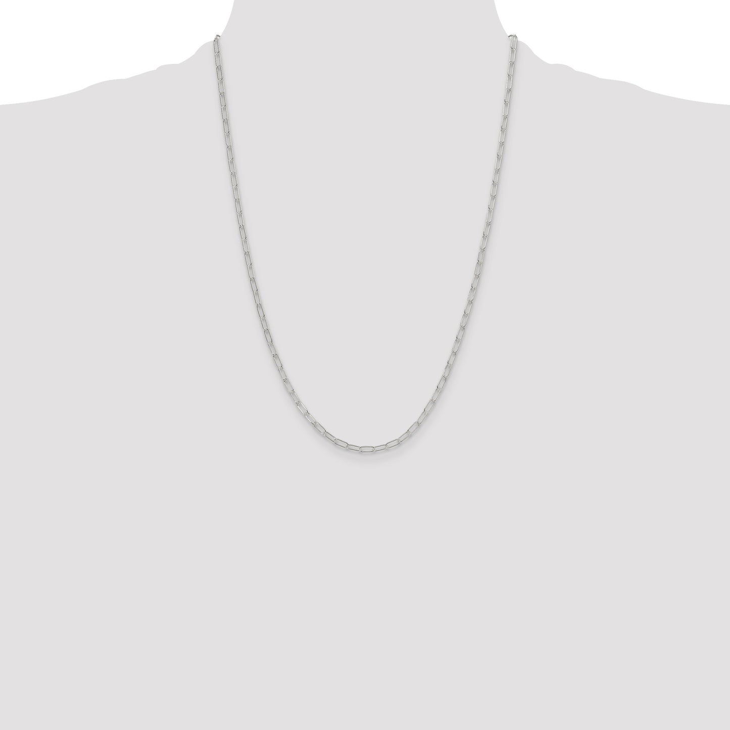 Sterling Silver Polished 2.9mm Paperclip Chain